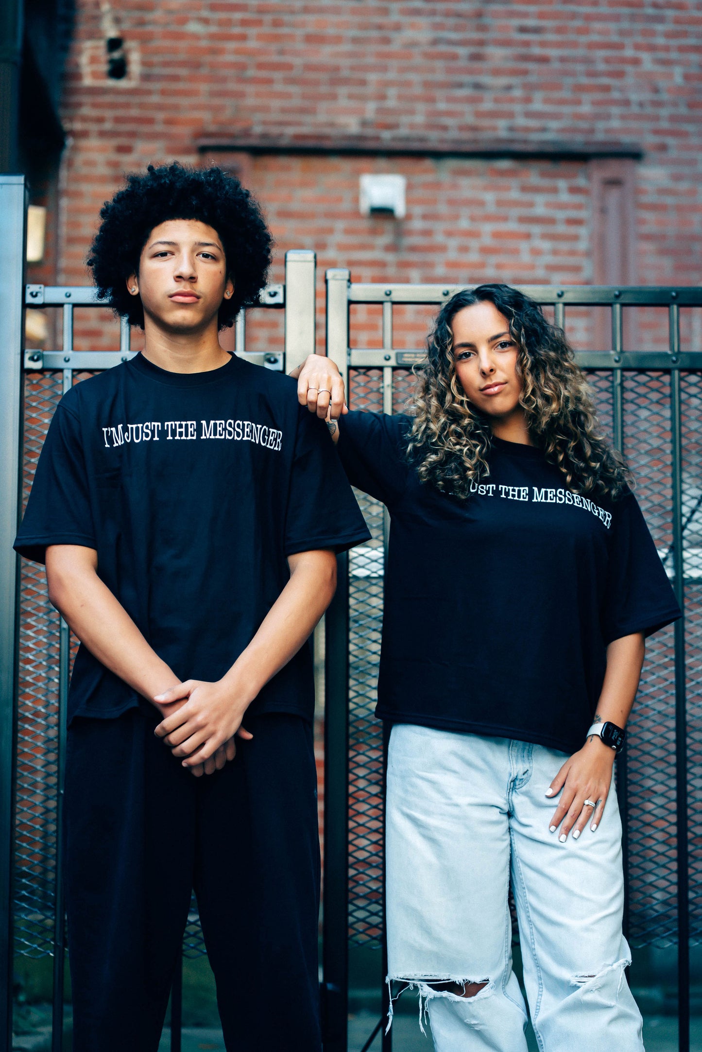 “MESSENGER” Text T-Shirt