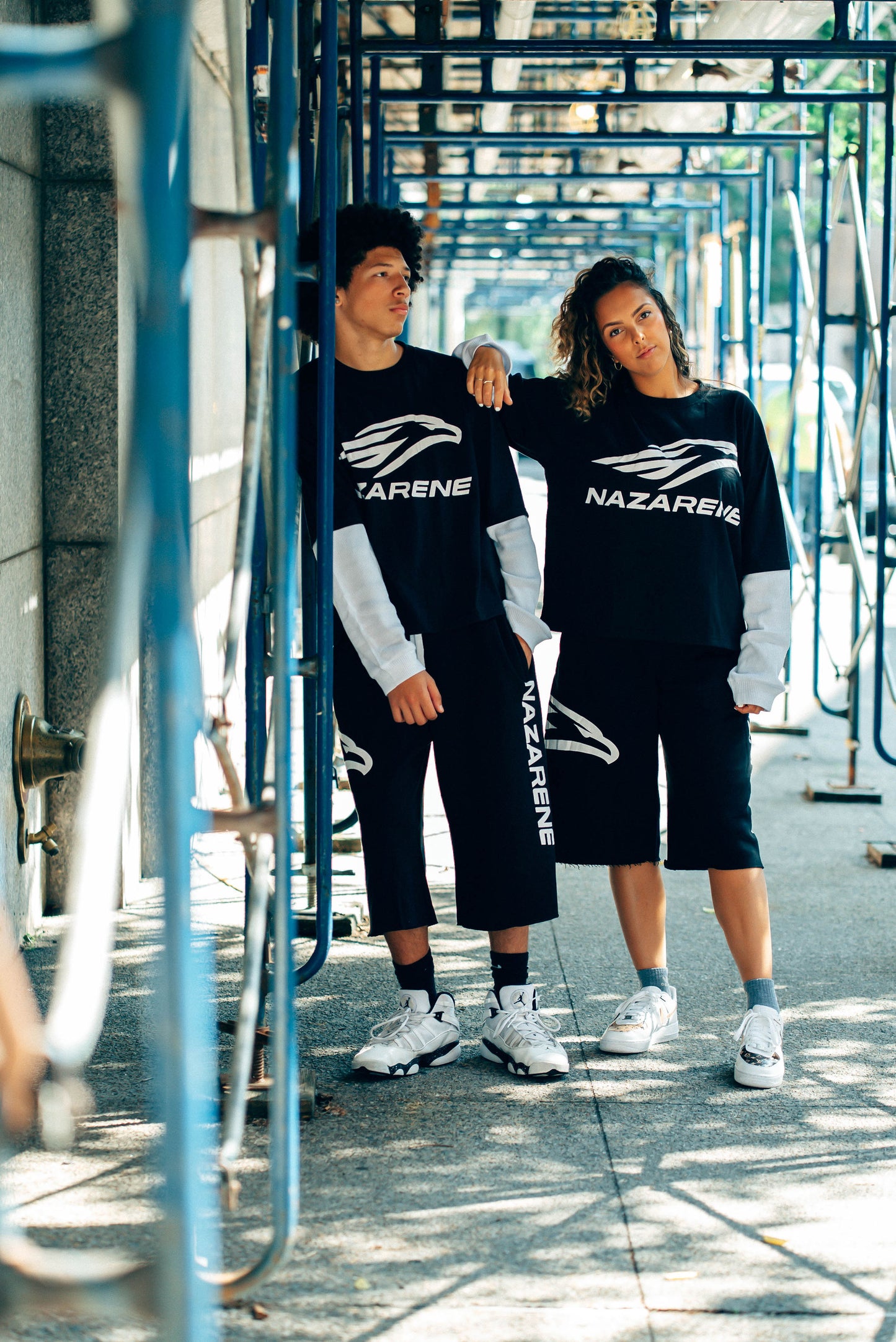 NAZARENE Black 3/4 Sweatshorts