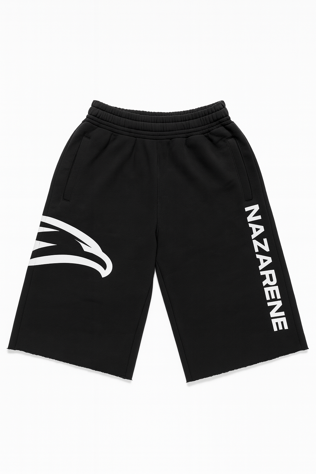NAZARENE Black 3/4 Sweatshorts
